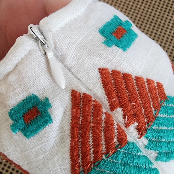 Linen Embroidered Skirt - Picture 2 of 3